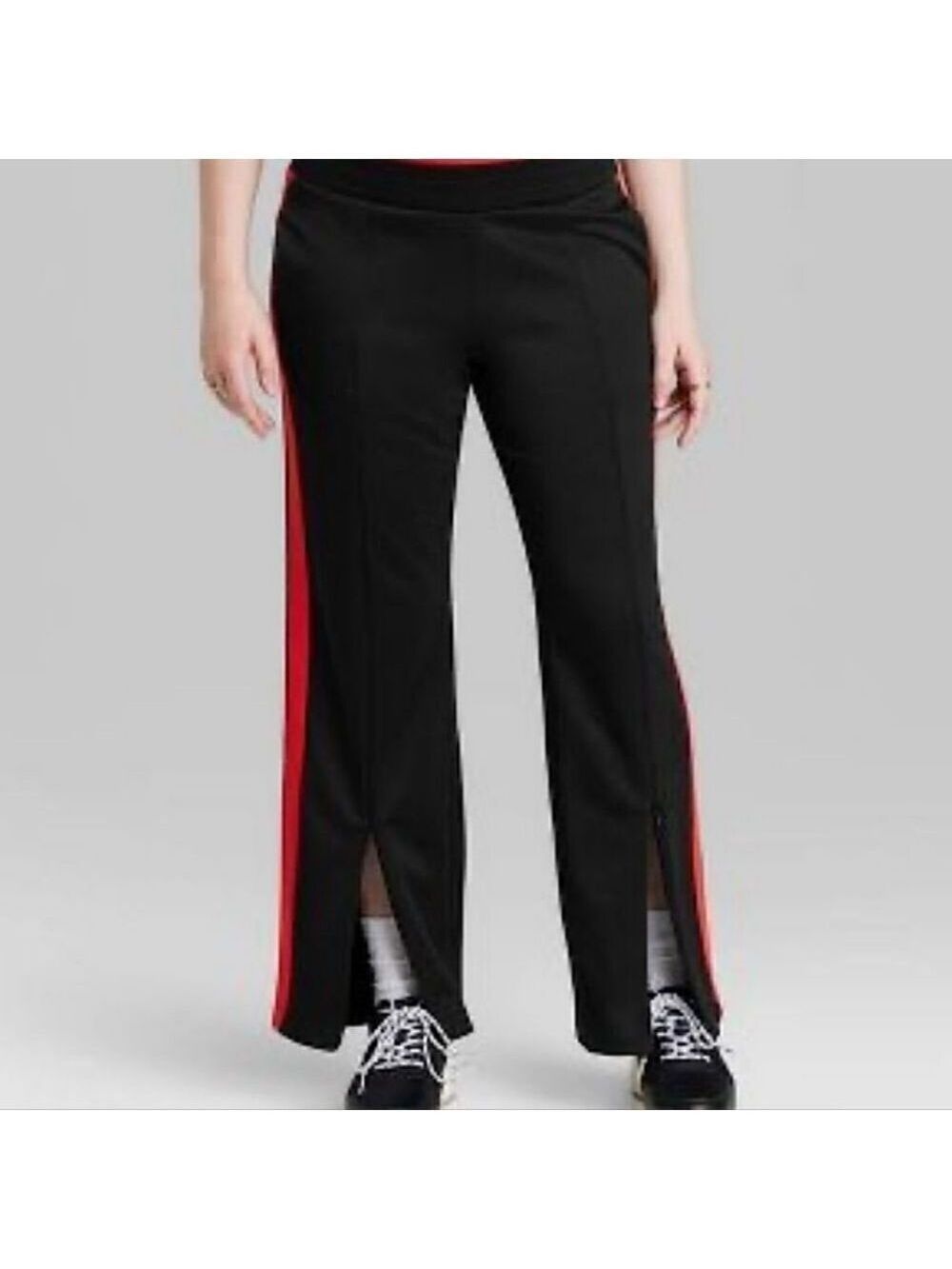 Wild FableWomen's High-Rise Track Pants Side Pocket  Red Black White NWT SizeXS
